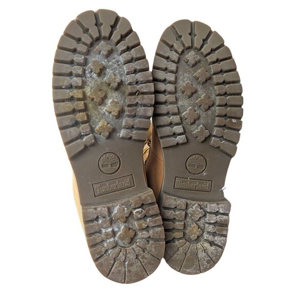 Vtg Y2K TIMBERLAND Mirney 91335 Wheat Faux Fur Wide Lace Knee High Boots Sz 8.5 - Picture 4 of 10